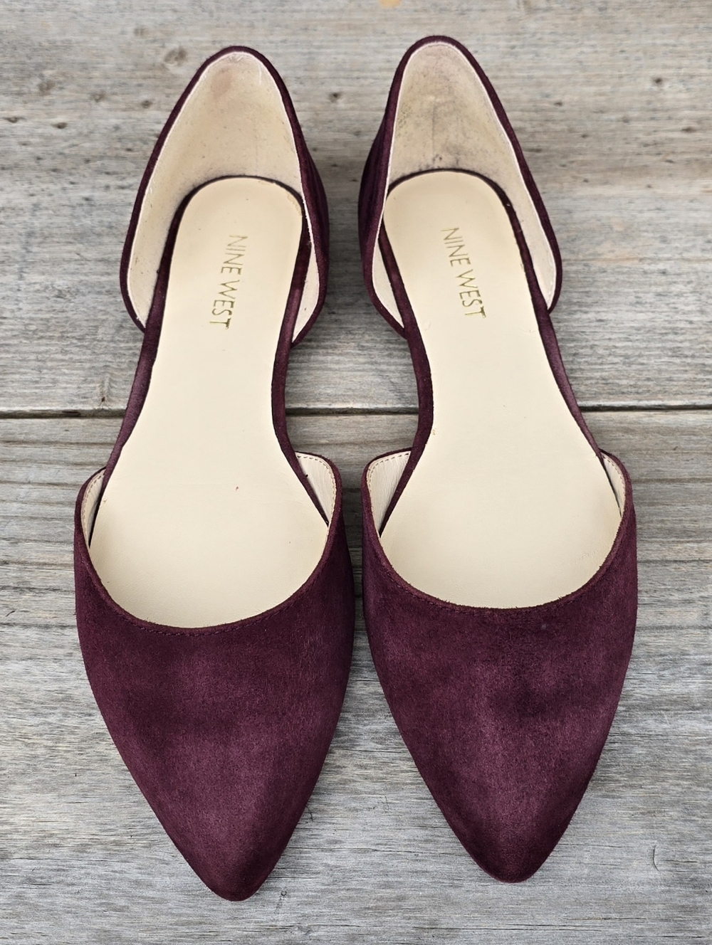 Nine West Starship Romantic Feminine Minimalist D'Orsay Ballet Flats 6M